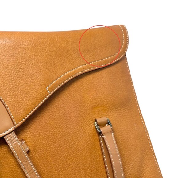Christian Dior Vintage 2002 Logo Saddle Shoulder Tote Bag Camel Gold [106215] - Picture 14 of 15